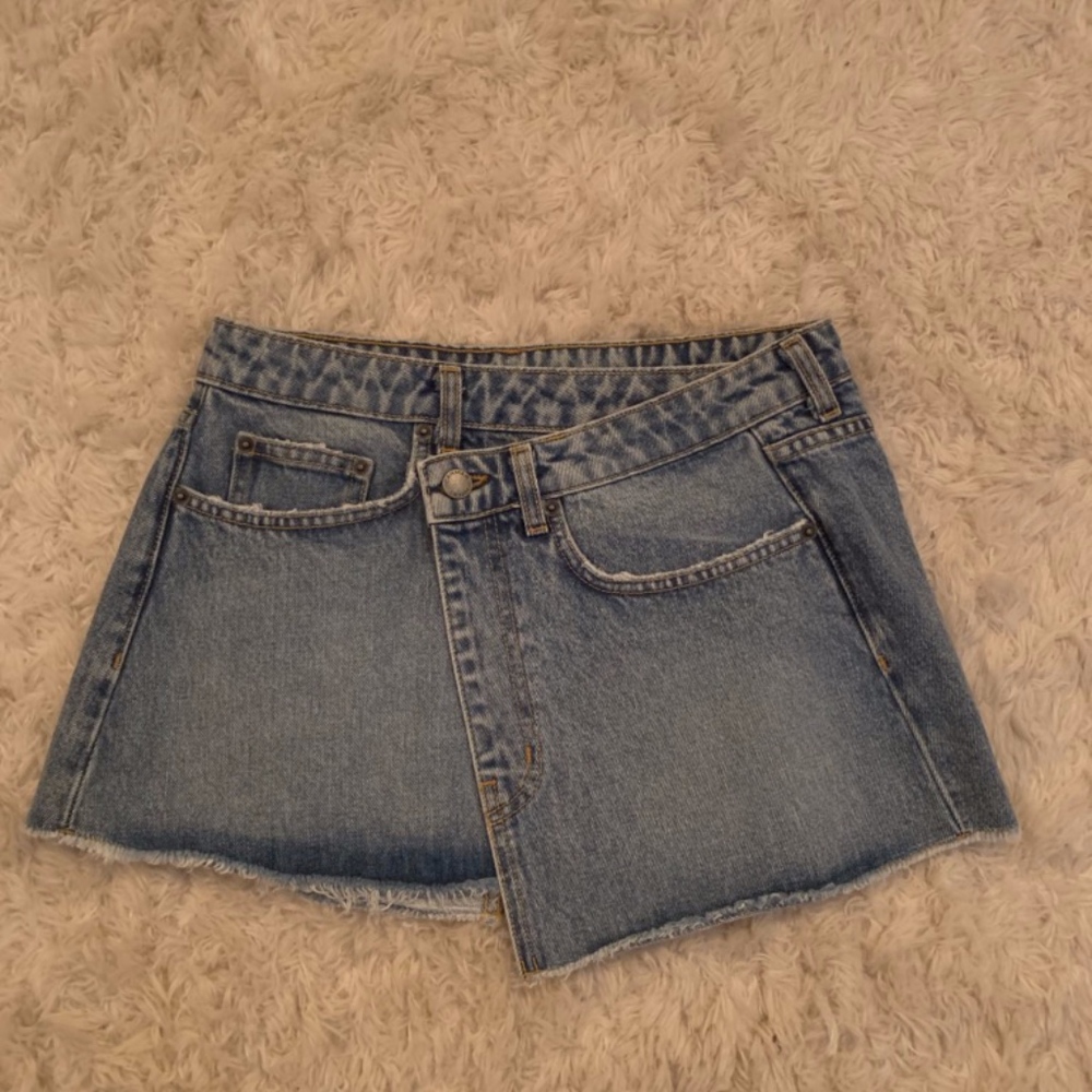Denim Wrap Over Skirt